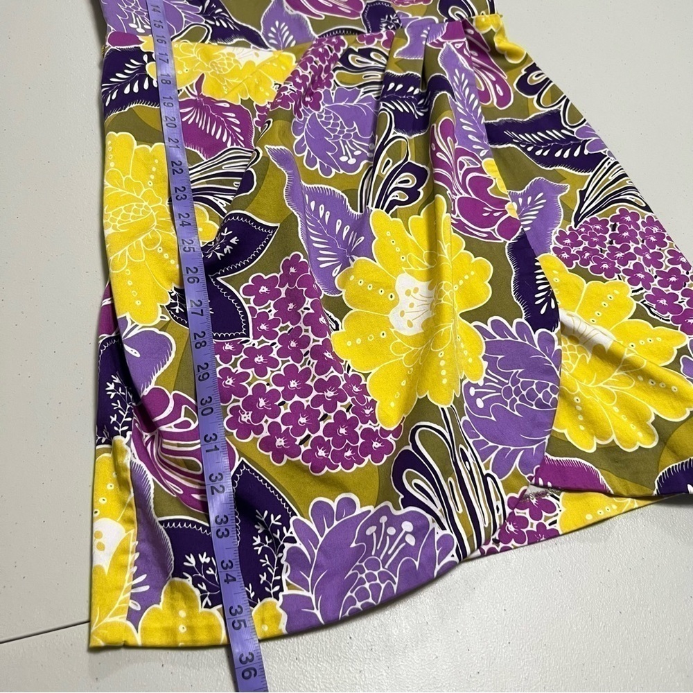 London Times Floral Faux Wrap Sleeveless Dress - Picture 8 of 9